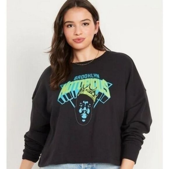 Brooklyn Notorious | Crewneck Comfy Sweatshirt Pullover Top Black Sz XXL / 2X - Picture 1 of 13